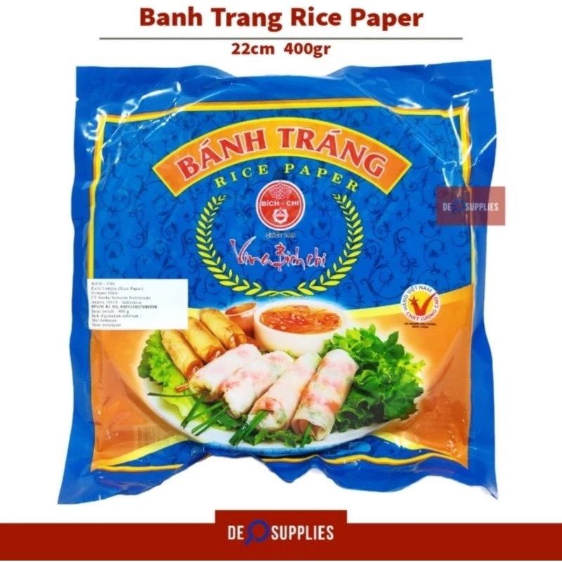 

Banh Trang Rice Paper Bulat 22cm 400gr - Vietnam Rice Paper Lumpia