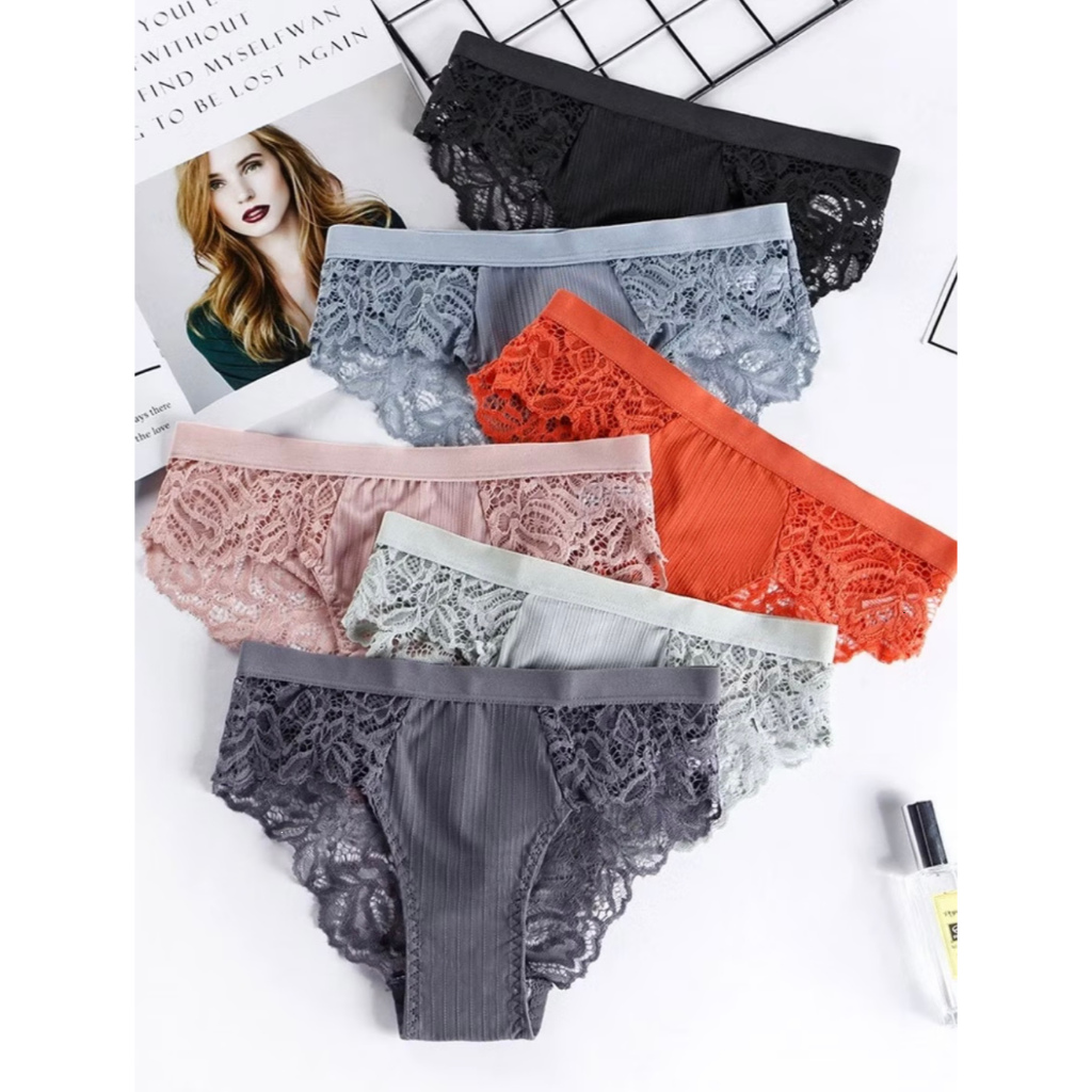 (GLO #6802) Sexy Underwear Celana Dalam Wanita / Cancut Wanita Bahan Renda Halus