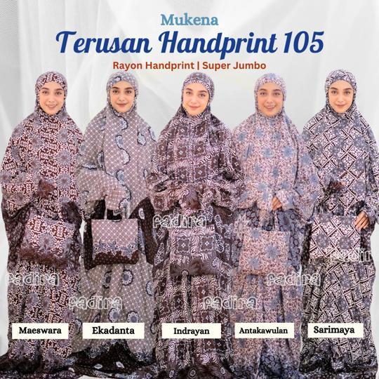 Mukena Terusan Hanprint 105 / Mukena Batik / Mukena Rayon Batik / mukena terusan dewasa / Mukena By 