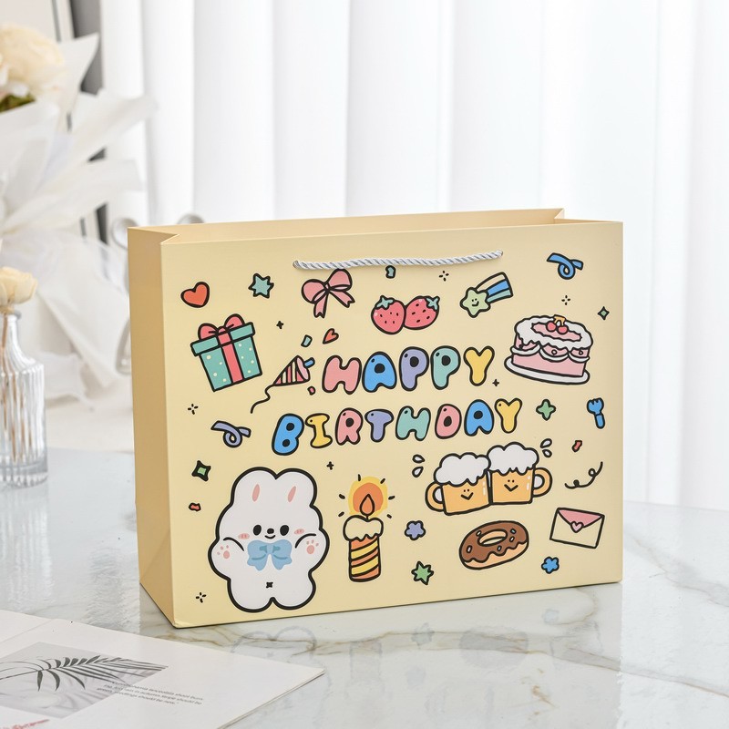 

PREMIUM Birthday gift paper bag colorful cute packaging Tas Kado Natal Akhir Tahun New Year Tas Hadiah Kado Ulang Tahun