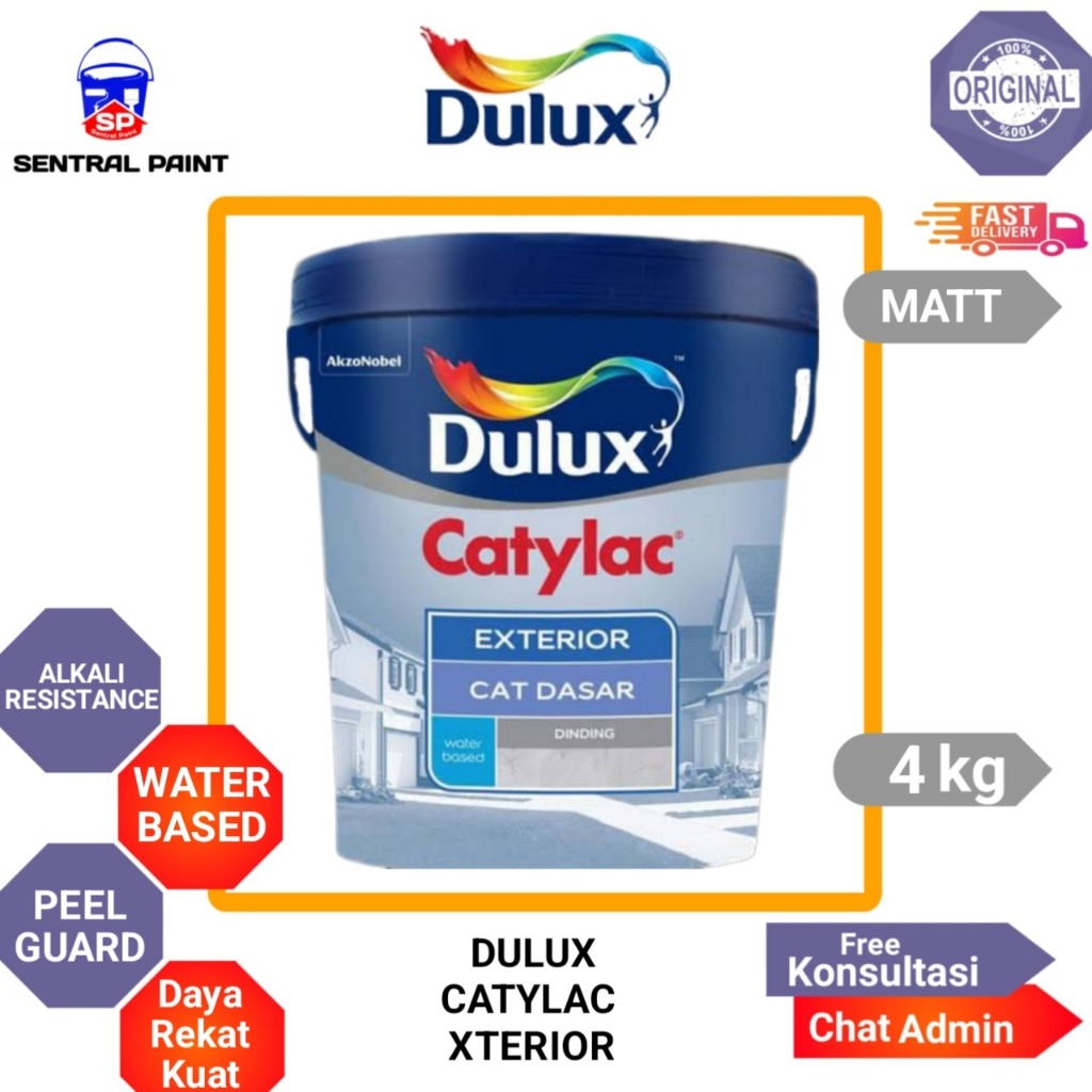 Cat Dasar Dulux Catylac Exterior 4kg - Cat Dasar Tembok Luar - 4 kg