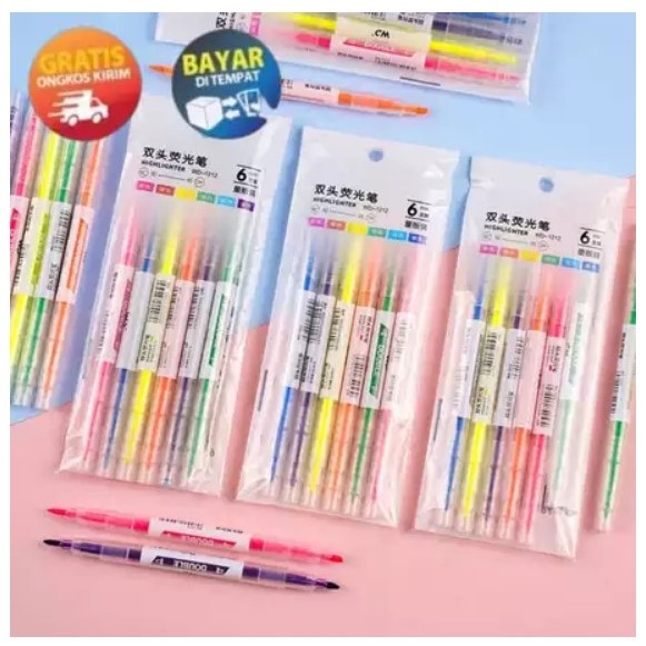 

STABILO PASTEL 1 SET HIGHLIGHTER 2 SISI 6 PCS STABILO LUCU