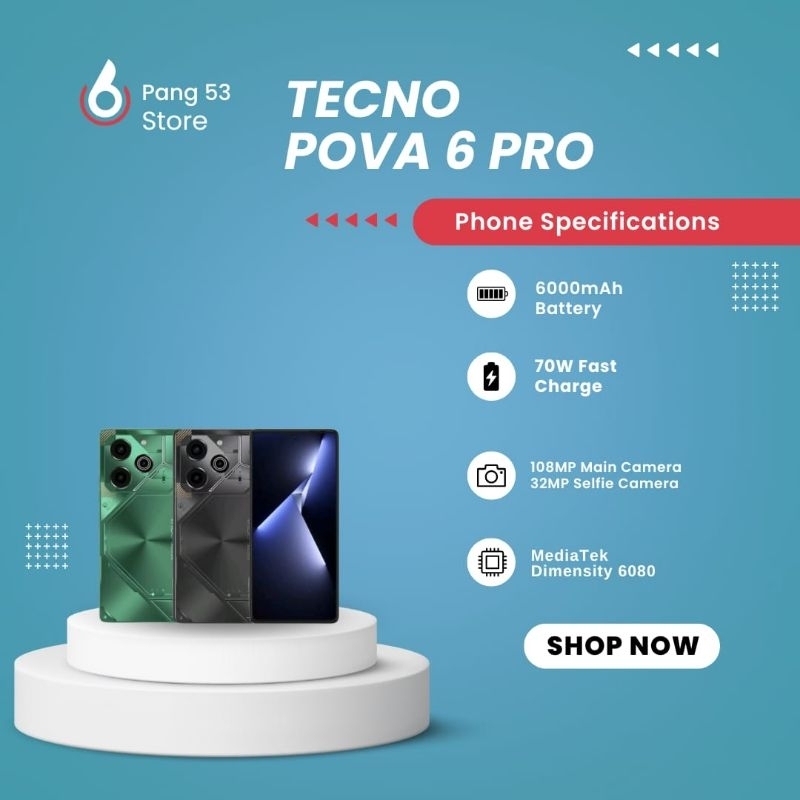 PROMO TECNO POVA 6 PRO 5G 12/256gb AMOLED 6,78' 6000mah battery 70W Charger Garansi Resmi Tecno Indo