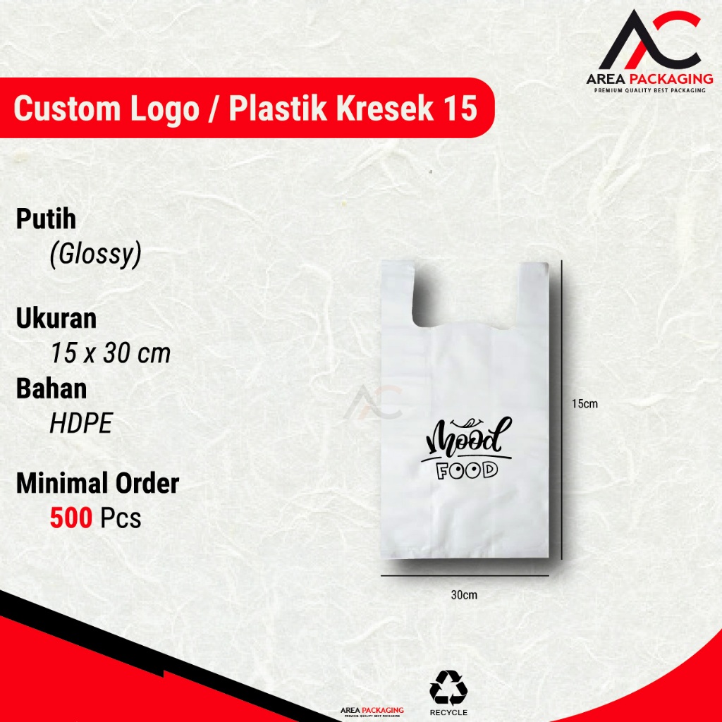 KANTONG PLASTIK KRESEK 15x30 HD - CUSTOM CETAK SABLON