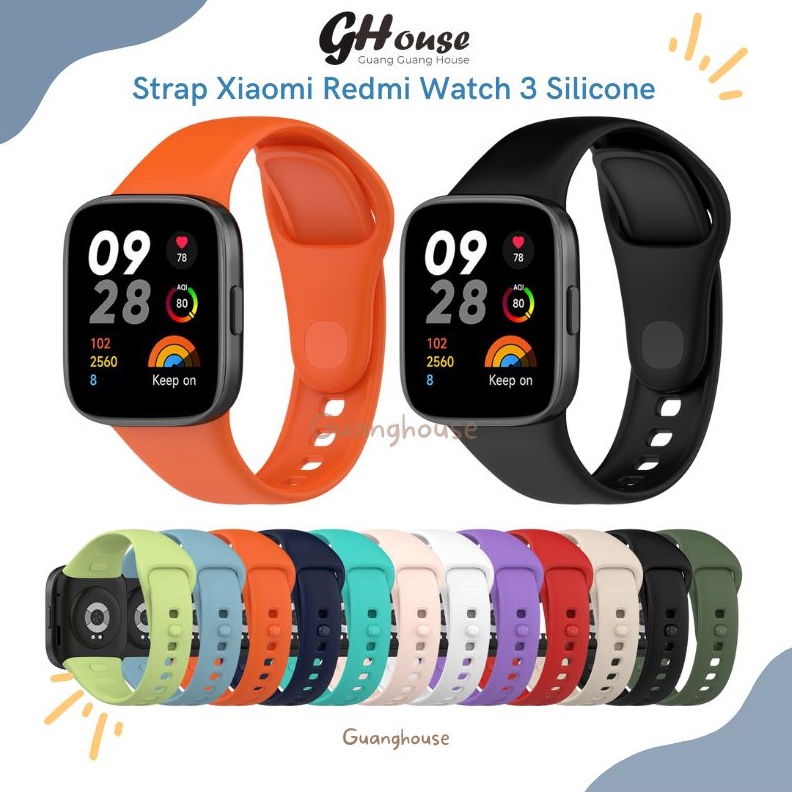 Strap Xiaomi Redmi Watch 3 Polos Silikon Tali Pengganti Redmi Watch 3 Polos