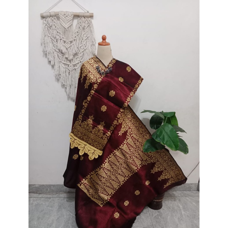 Songket silungkang set couple navy gold