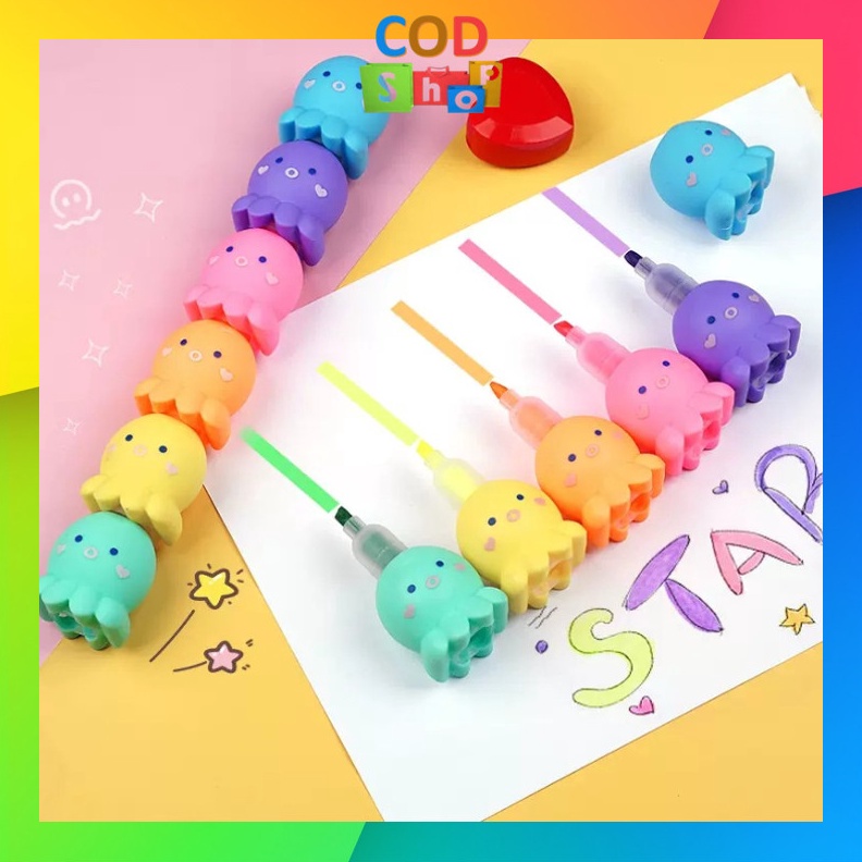 

ART D2B COD S6295 Highlighter Tumpuk 1 Set Spidol Pastel Lucu Warna Warni