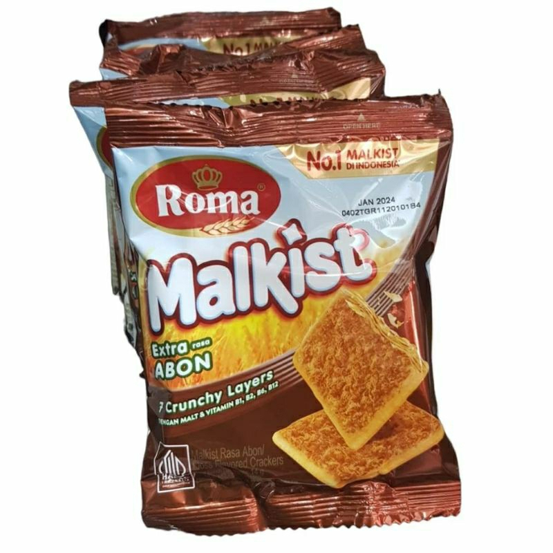 

Snack Jajan Roma Malkist Abon Cemilan Murah Isi 3