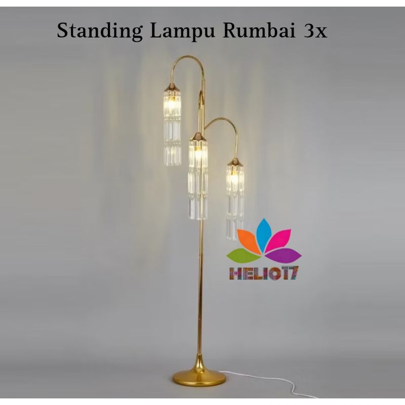 Helio17 - 2set Standing Lampu Rumbai 3x Dekorasi/ Lampu Dekorasi Pelaminan/ Lampu Dekorasi Wedding