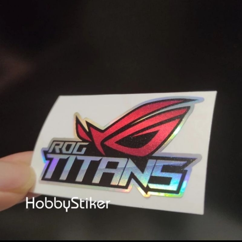 Stiker ROG republic of gamer rog titan untuk pc laptop