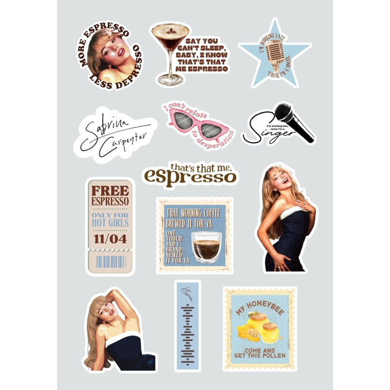 

[Sticker Pack] Sticker Sabrina Carpenter | Sticker Laptop | Sticker Helm | Sticker Ipad | DLL
