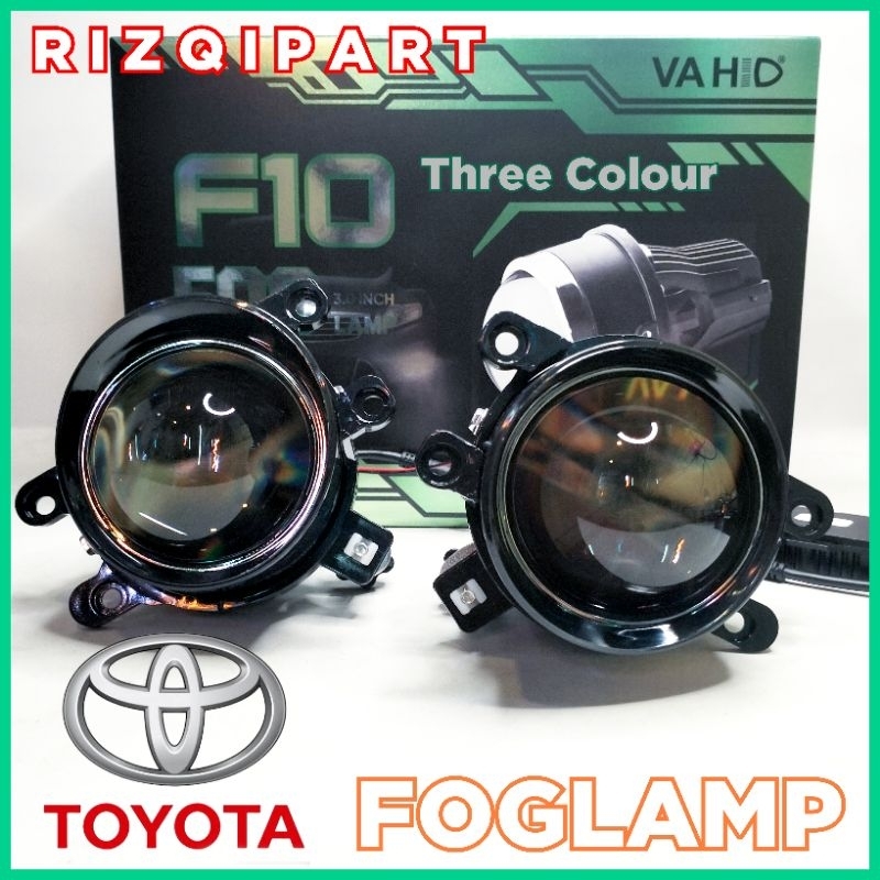 Foglamp foklem lampu kabut lampu bemper Vahid F10 - 3 warna lensa 3 inch blue lens Toyota Honda sepa