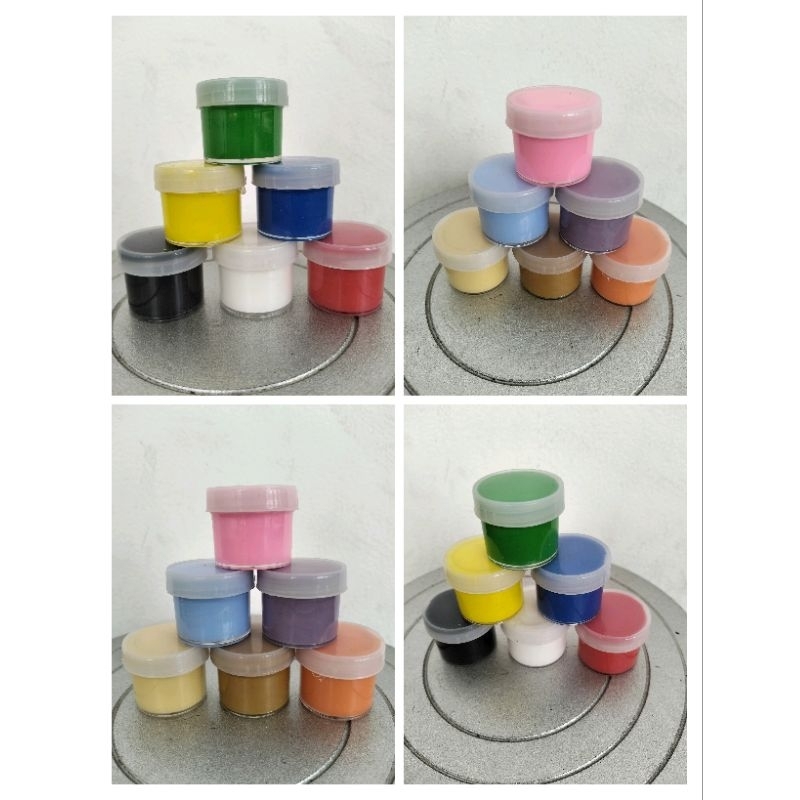 

Cat Akrilik 6 Warna Free Kuas/Cat Acrylic set 6 Warna Murah 10ml Free Kuas