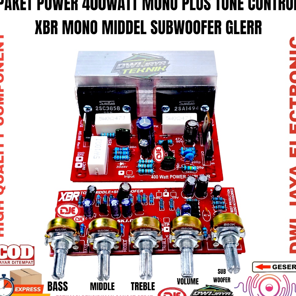 ART N5I4 Paket Power Sanken 4WATT Mono Plus Tone Control XBR Middel Subwoofer Gleer