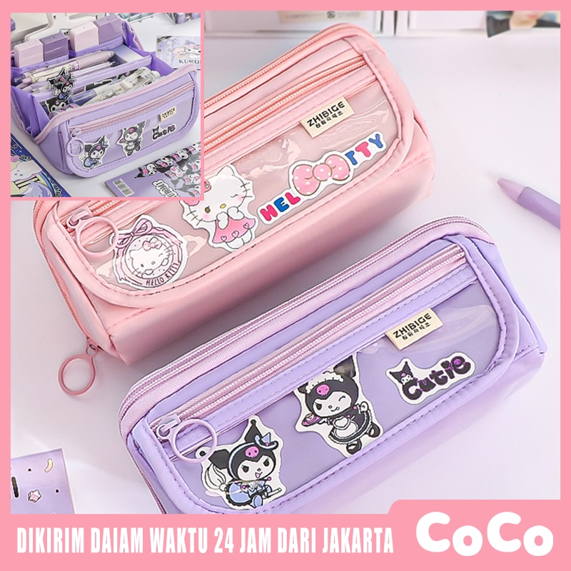 

9 Lapis Tempat Pensil Cinnamoroll Tempat Pensil Berkapasitas Besar Sanrio Anime Melody Kuromi Penyimpanan Alat Tulis Siswa Perlengkapan Sekolah
