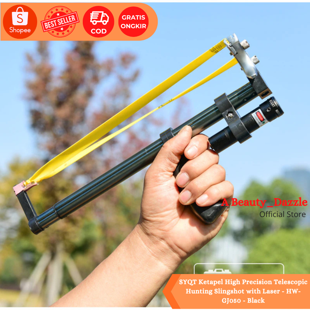 Ketapel High Precision Telescopic Hunting Slingshot with Laser
