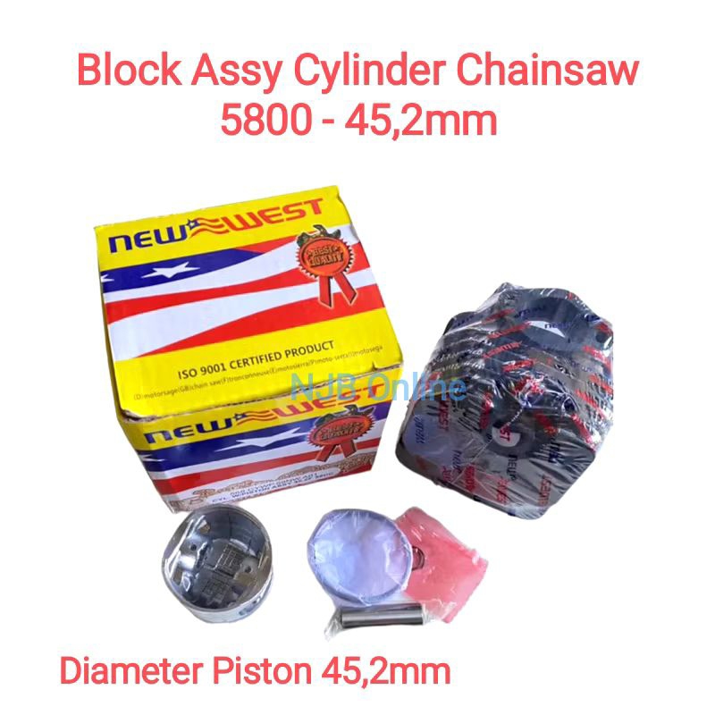 Cylinder Block Assy Chainsaw 5800 628 Blok Senso New west