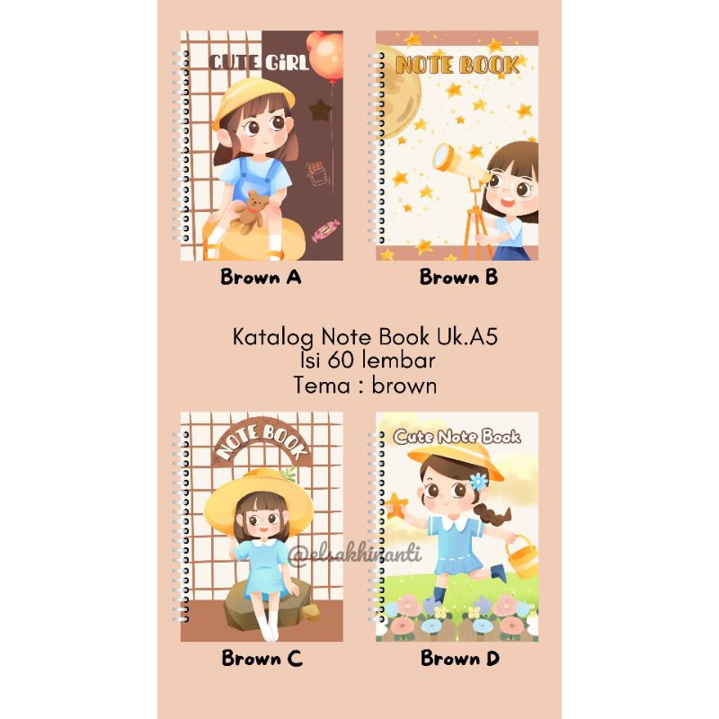

NOTE BOOK Ukuran A5 Tema Brown