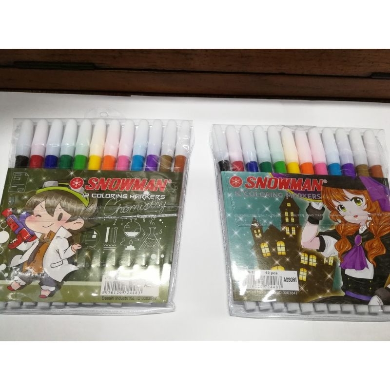 

spidol 12 warna snowman maker PW 12A