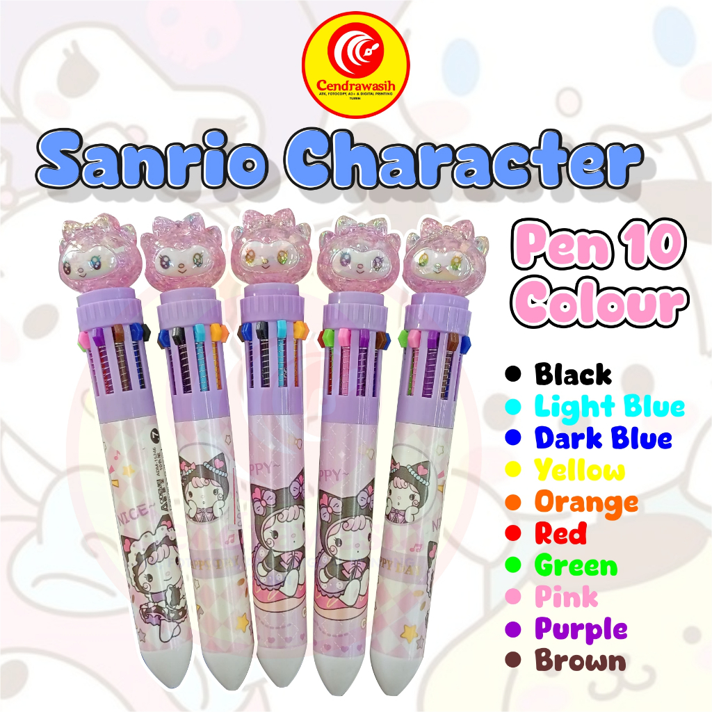 

BOLLPOINT FANCY 10 WARNA/BULPOIN WARNA SET/BULPOIN ANAK ADM-15246