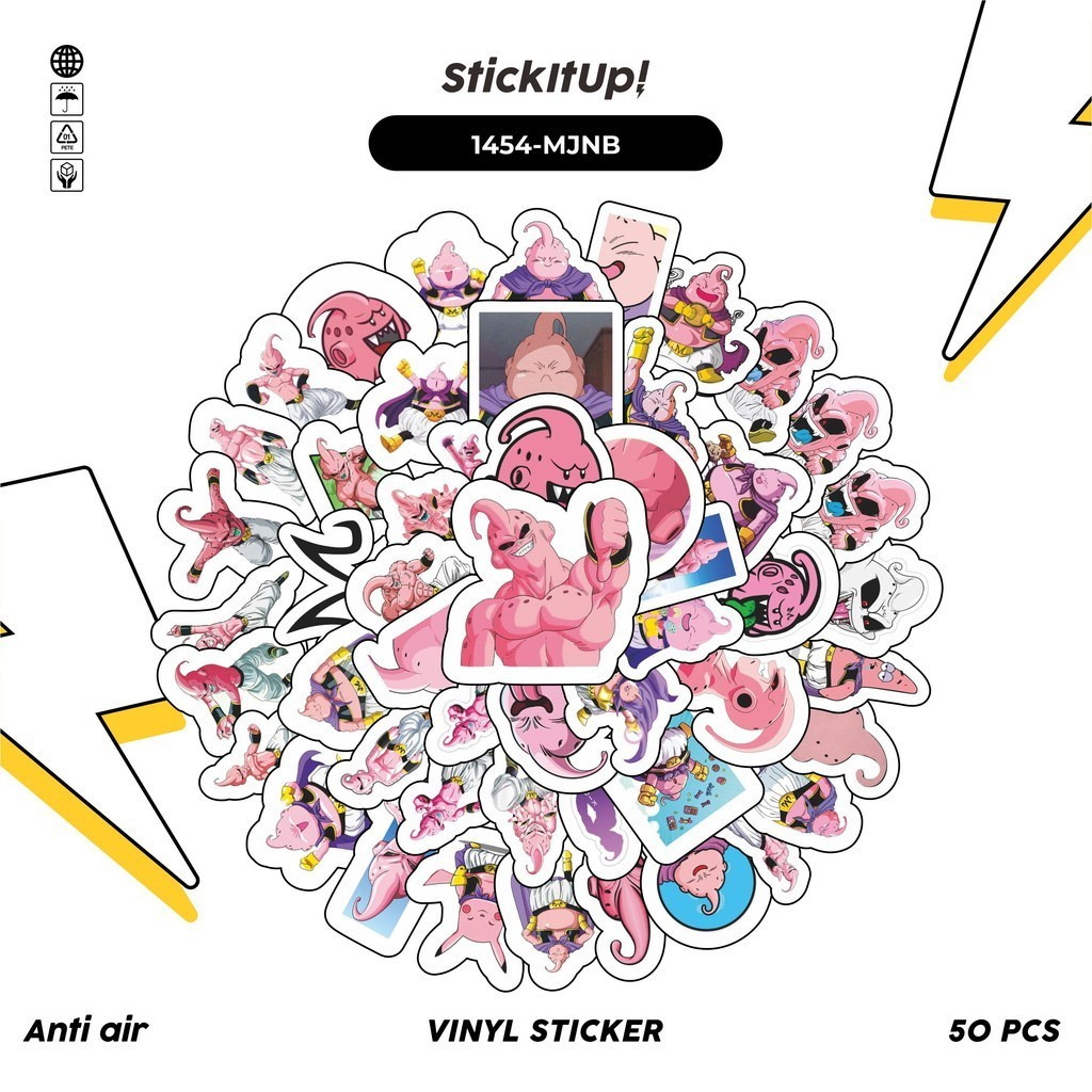 

COD✨ 100 Pcs Stiker Majin Buu Dragon Ball Lucu Anti Air Untuk Dekorasi Notebook Sepeda Skateboard Handphone DIY