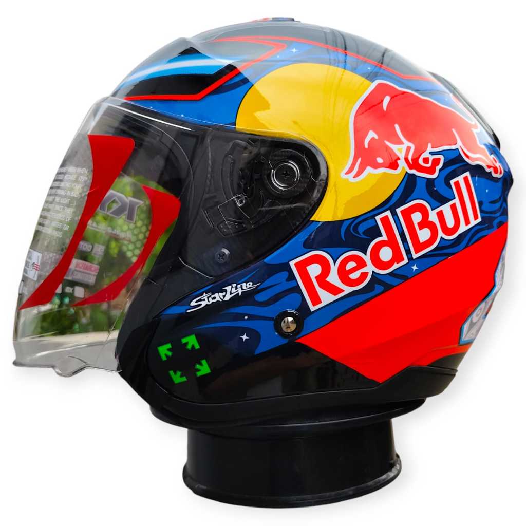 HELM KYT KYOTO REPAINT JORGE MARTIN BLACK GLOSS HELM HALF FACE