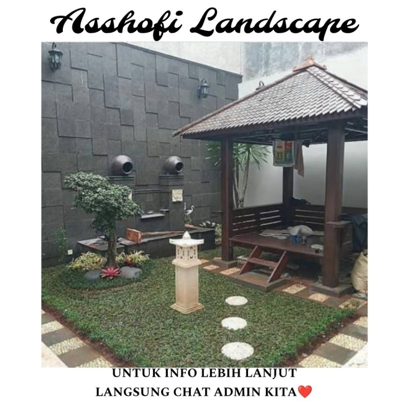 PEMBUATAN GAZEBO SAUNG TAMAN DEKORASI HALAMAN RUMAH TANAMAN HIAS TAMAN MINIMALIS KOLAM IKAN HIAS