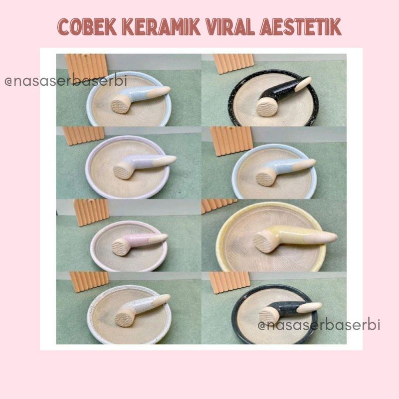 COBEK DAN ULEG KERAMIK KECIL - COBEK KERAMIK MINI - COBEK VIRAL AESTETIK