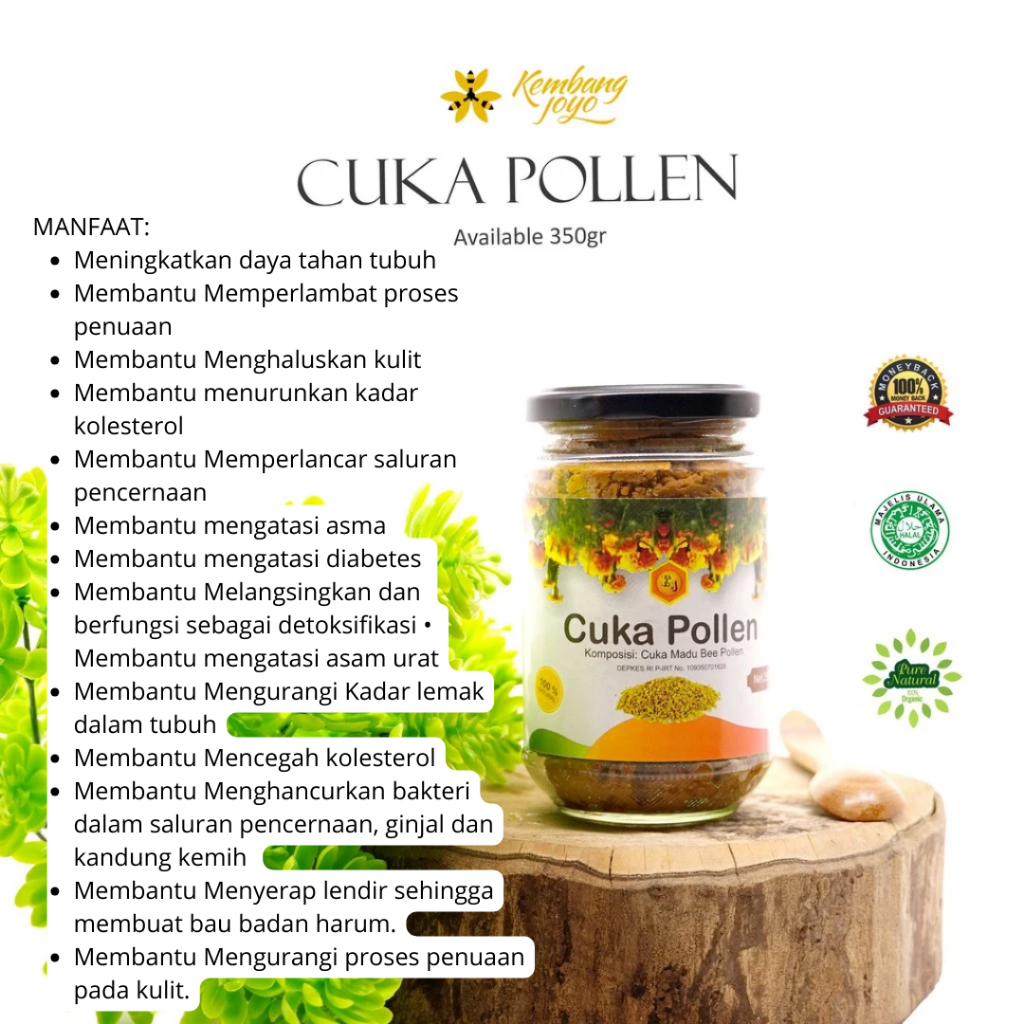 

Madu Kembang Joyo Cuka Pollen 350 gr