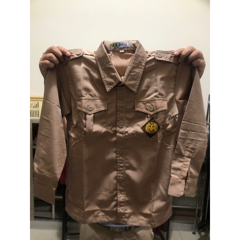 KEMEJA/BAJU/SERAGAM PRAMUKA SD-SMP-SMA ANAK LAKI-LAKI BAHAN TWIS (LICIN)