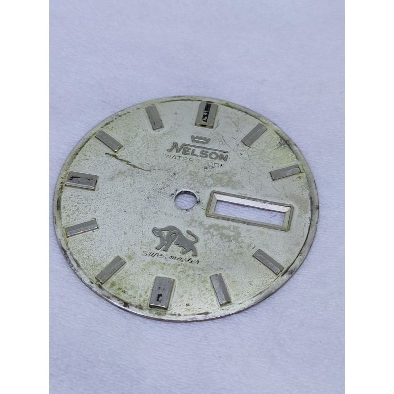 Dial jam tangan antik ori swiss vintage nelson watch klasik part arloji lawas
