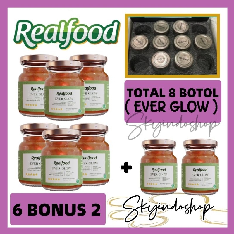 

Realfood Ever Glow ( 6 Bonus 2 ) Minuman Sarang Burung Walet Bpom Halal