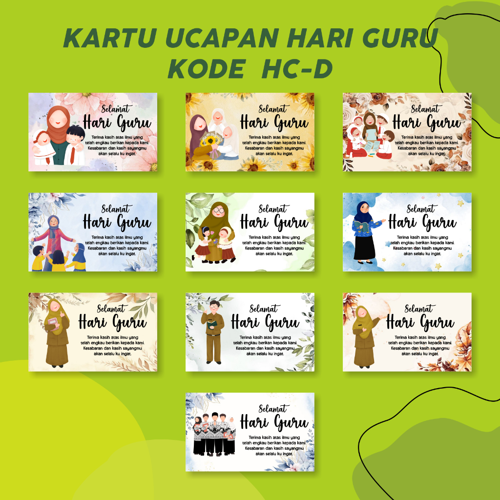 KARTU UCAPAN SELAMAT HARI GURU KODE HC-D / TEACHER'S DAY/ UCAPAN HARI GURU
