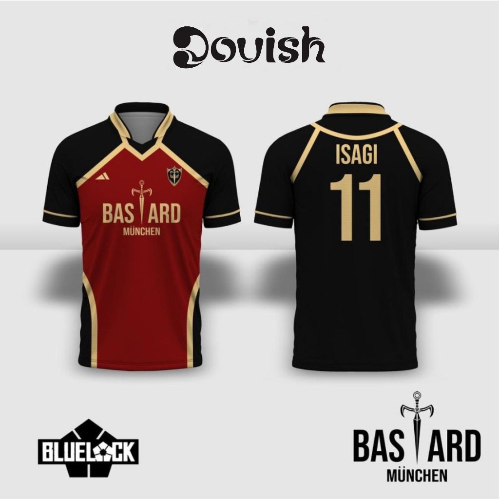 Jersey Muchen Blue Lock Isagi Full Printing Gratis Custom