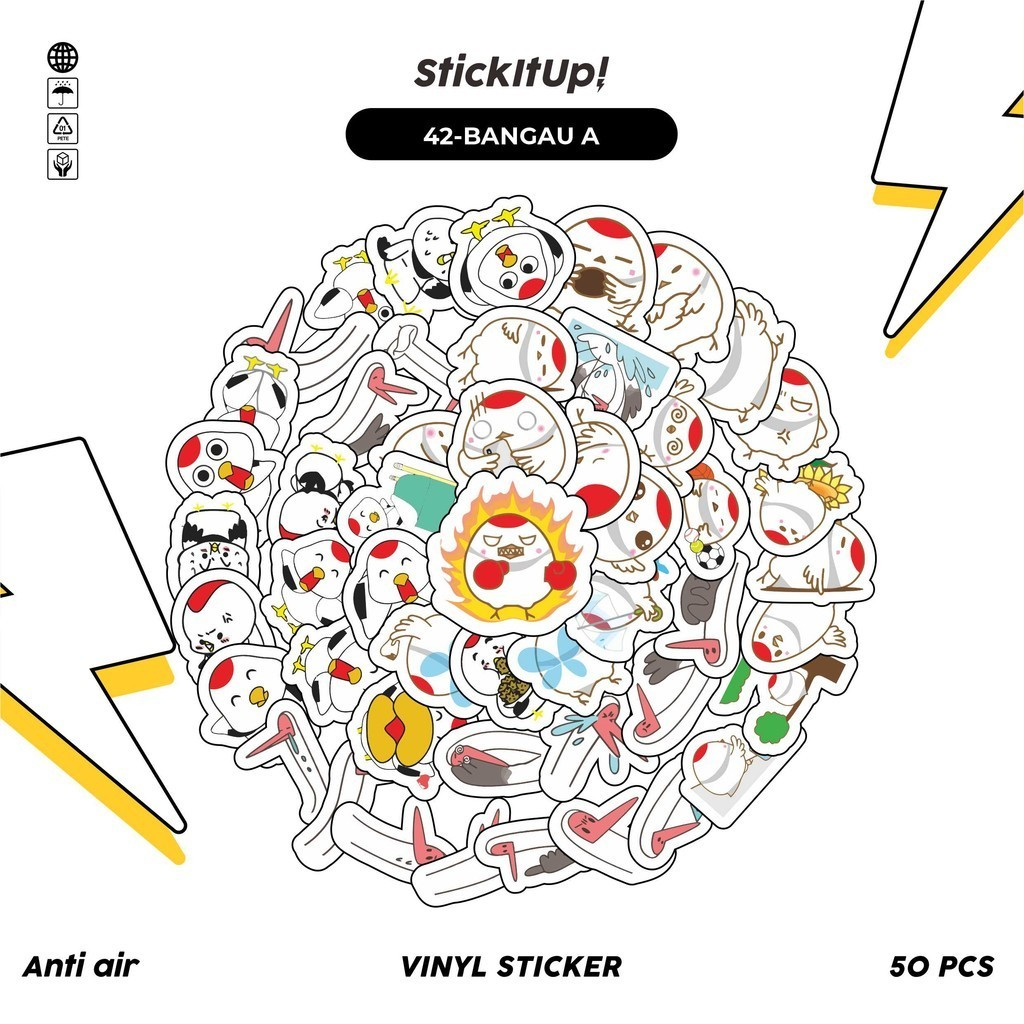 

COD✨ StickitUp100 Pcs Stiker Motif Hewan Burung Bangau Lucu Anti Air Untuk Dekorasi Notebook Sepeda Skateboard Handphone DIY