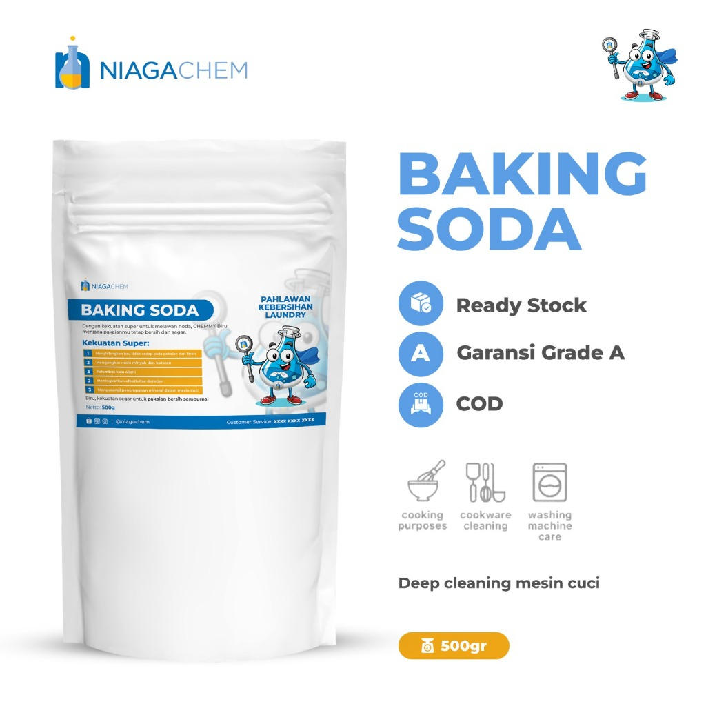 

Soda Kue/ Baking Soda (Sodium Bicarbonate Soda) 500grm