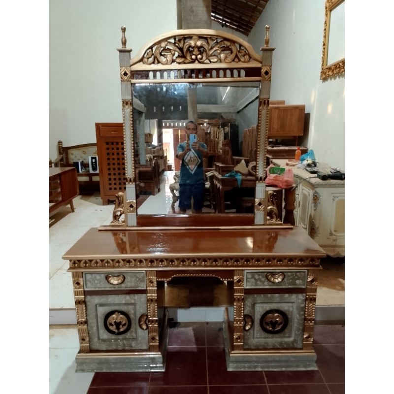 Meja rias jati rahwana Tolet jati rahwana harga murah