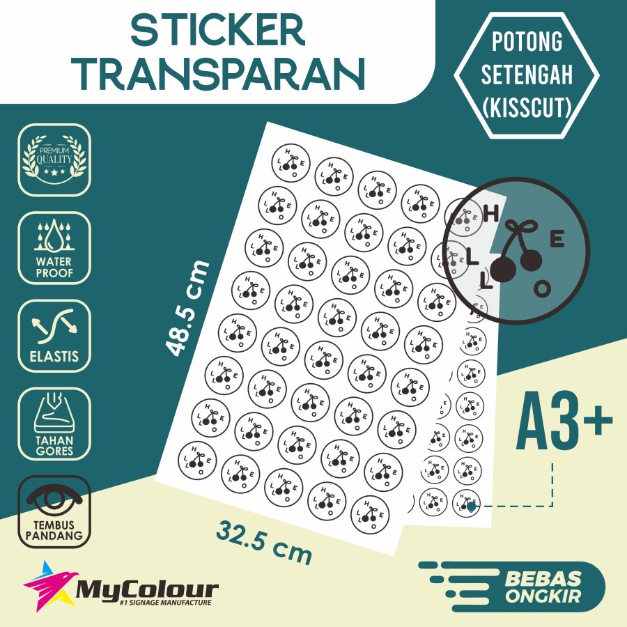

Stiker sticker label product makanan minuman ukuran A3+ express
