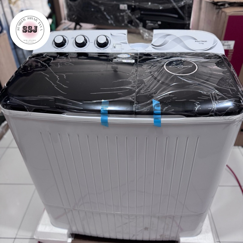 Mesin Cuci Polytron 12 kg 2 Tabung
