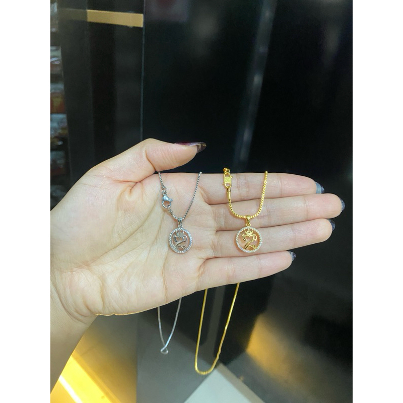 Liontin Omkara Bali Bulat  + Rantai Kalung Xuping (010278)