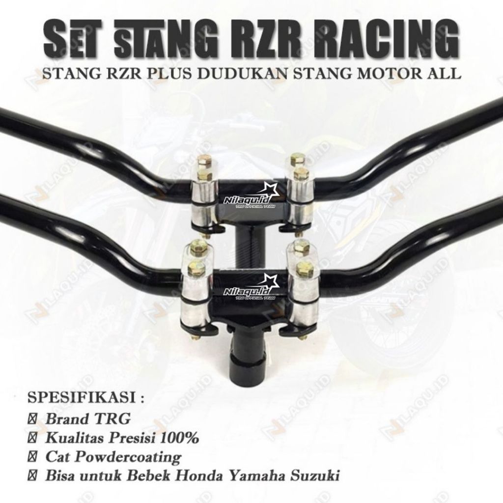 Stang rzr full set bracket dudukan setang rzr plus raiser stang jupiter mx king satria 2 tak shogun 