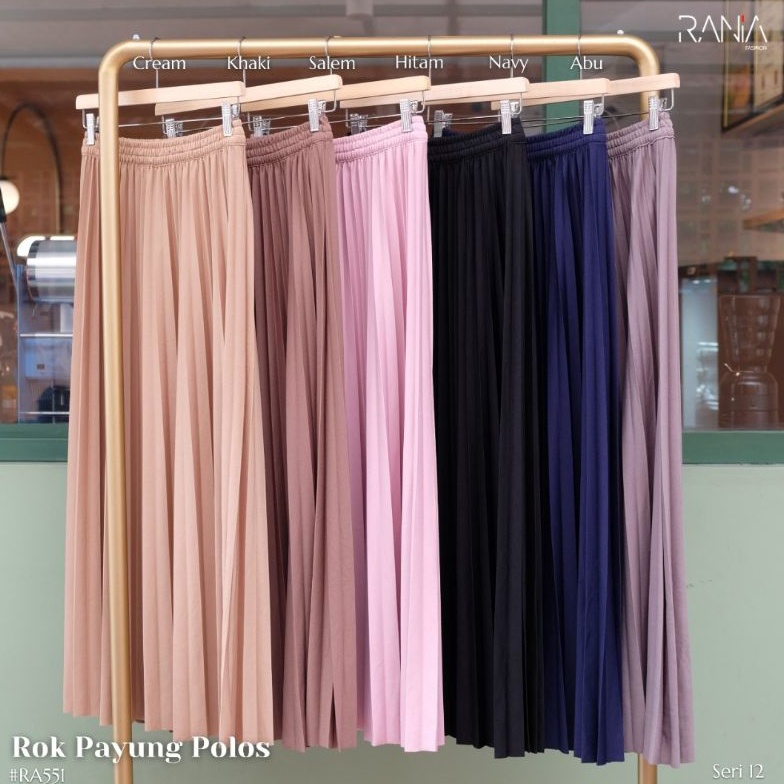 KODE T95C Rok Plisket Polos Rania ZR Dan Hi Fashion Original Terbaru 224