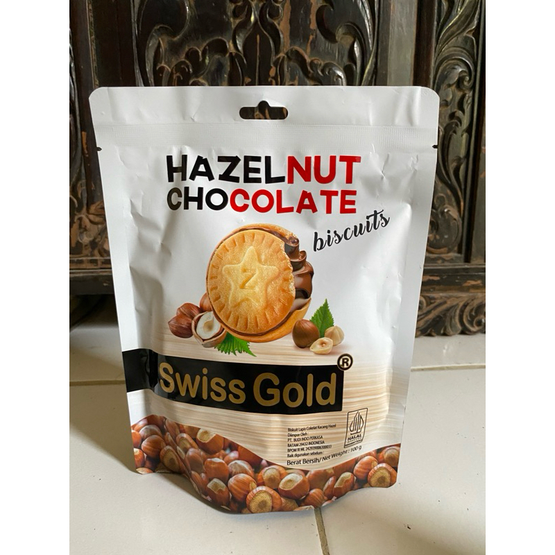 

SWISS GOLD HAZELNUT CHOCOLATE BISCUIT 100g