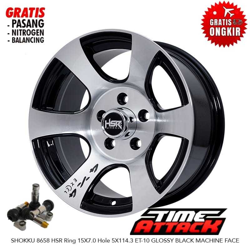 Velg Mobil L300 Ring 15 HSR WHEEL Tipe SHOKKU Velg R15 - TIME ATTACK BOGOR