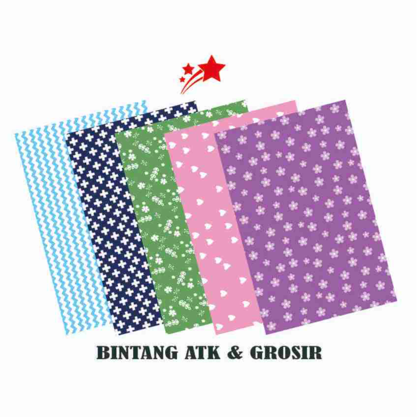 

Kertas Kado BINTANG (1Set isi 10Lmbr) / Kertas kado Motif Karakter Mix Umum