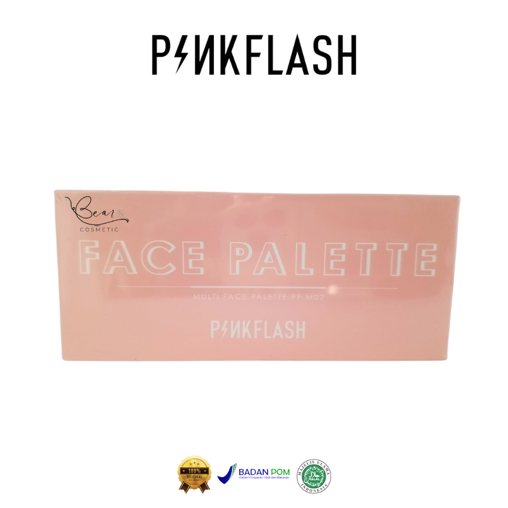 Bear Cosmetic - PINKFLASH 4in1 Multiple Face Palette Eyeshadow & Blush & Highlighter & Contour 02 St