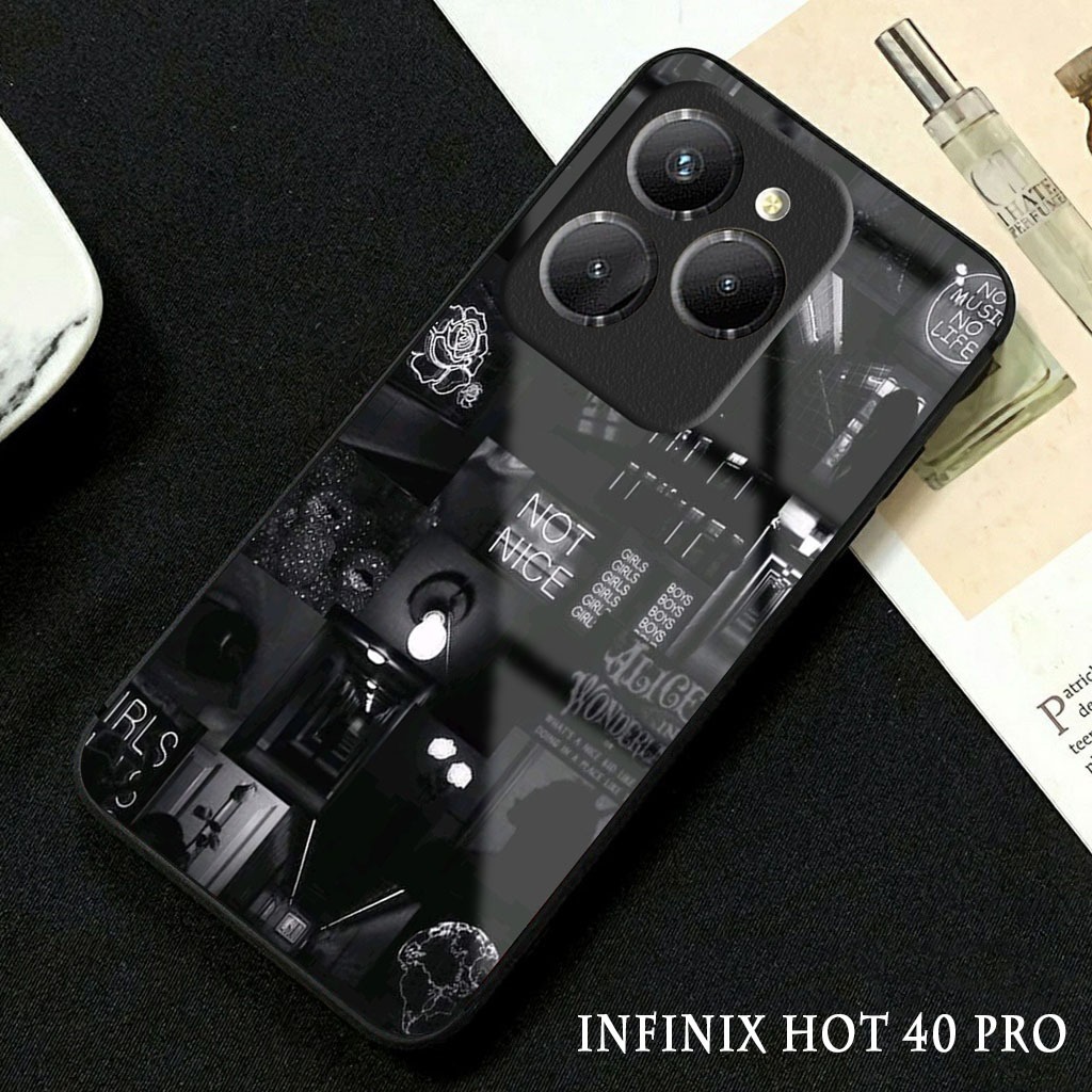 Softcase Glossy Glass Infinix Hot 40 Pro Terbaru [GC19 ] Casing Handphone Infinix Hot 40 - Pelindung