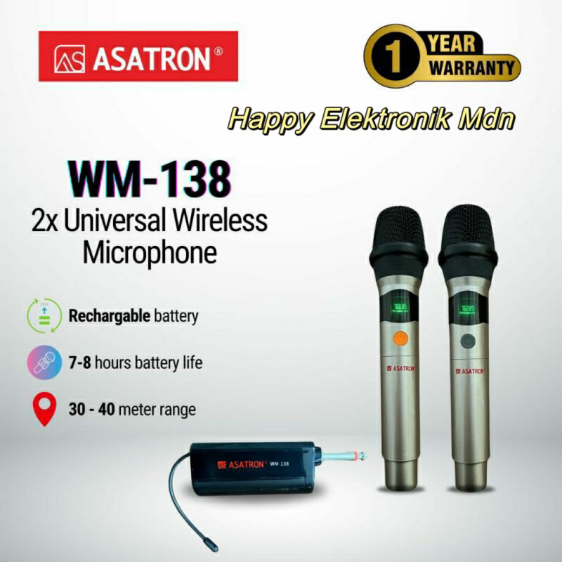 Mic Asatron WM 138 Microphone Asatron Mikrofon wireless Asatron Mic Wireless Asatron WM138 Asatron M