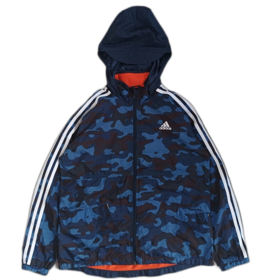 jaket Adidas camo windbreaker jacket running casual foldable hoodie