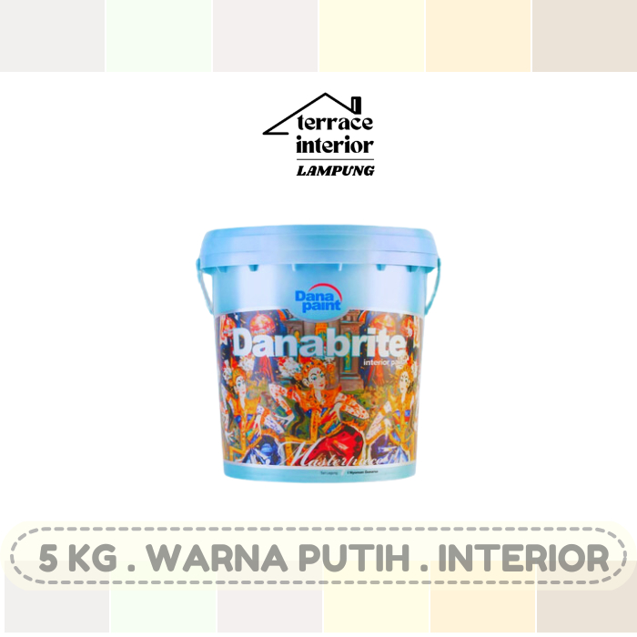 Cat Tembok Interior Danapaint Danabrite Warna Putih 5 Kg